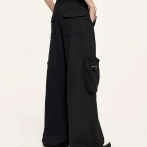 youthful multi pocket cargo pants wide leg & streetwise 1385