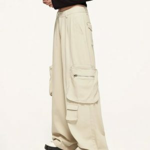 youthful multi pocket cargo pants wide leg & streetwise 2219