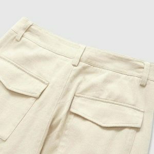 youthful multi pocket cargo pants wide leg & streetwise 3596