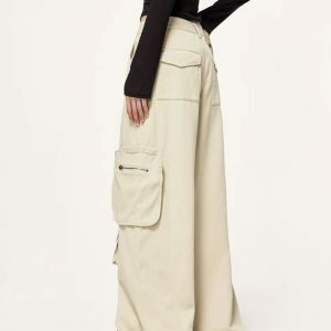 youthful multi pocket cargo pants wide leg & streetwise 6063