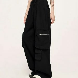 youthful multi pocket cargo pants wide leg & streetwise 8023