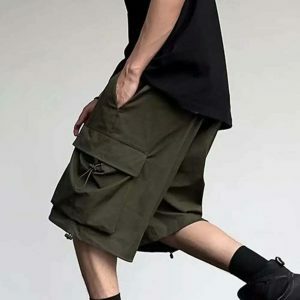 youthful multi pocket cargo shorts   loose & trendy fit 2691