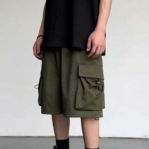 youthful multi pocket cargo shorts   loose & trendy fit 2892