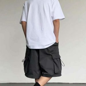 youthful multi pocket cargo shorts   loose & trendy fit 2909