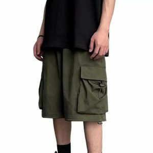 youthful multi pocket cargo shorts   loose & trendy fit 7550