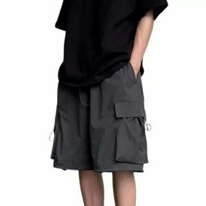 youthful multi pocket cargo shorts   loose & trendy fit 8923