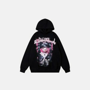 youthful oversized anime graphic hoodie streetwear icon 1467