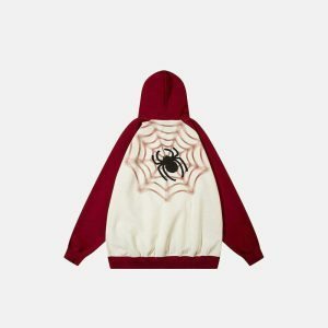 youthful oversized spider hoodie   streetwear icon 5195