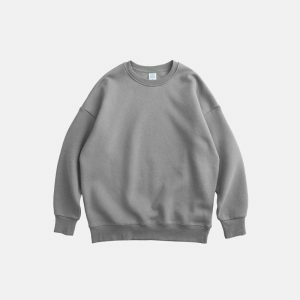 youthful oversized sweatshirts blank & versatile comfort 8605