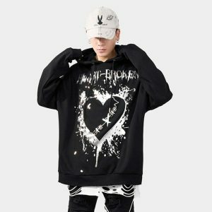 youthful pain & love hoodie   edgy streetwear statement 5247