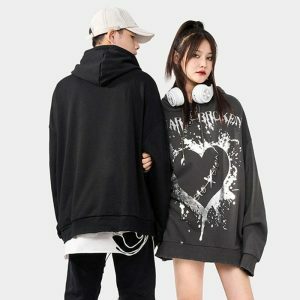 youthful pain & love hoodie   edgy streetwear statement 6527