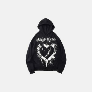 youthful pain & love hoodie   edgy streetwear statement 6821