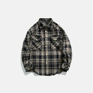 youthful plaid shirt loose & trendy streetwear essential 5749