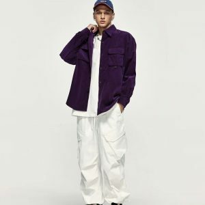 youthful pleated cargo pants baggy & trendy streetwear 8704