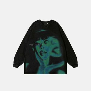 youthful psycho girl sweatshirts   edgy & bold urban wear 3456