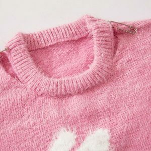 youthful rabbit graphic sweater soft & fuzzy comfort 1128