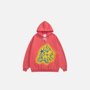 youthful rabbit oversized hoodie   streetwear icon 8990
