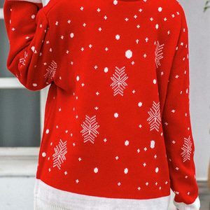 youthful reindeer print sweater festive & trendy comfort 4667