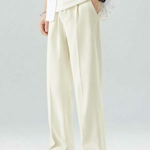 youthful semi wide loose pants   sleek & comfort fit 1002