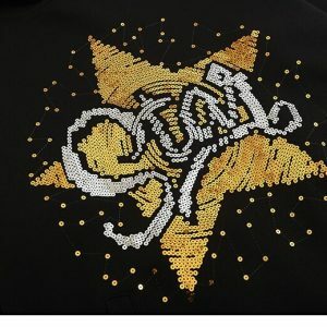 youthful sequin star hoodie dynamic graphic design 4845