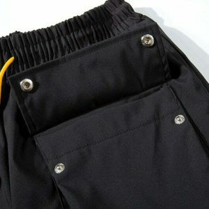 youthful side breasted cargo pants   streetwear revamp 1288