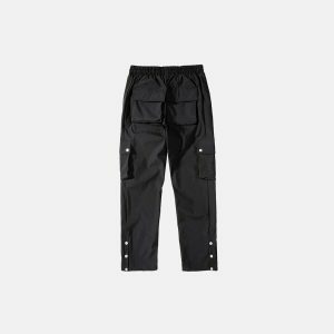 youthful side breasted cargo pants   streetwear revamp 6005