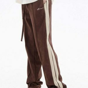 youthful side stripe sweatpants with drawstring urban appeal 4448