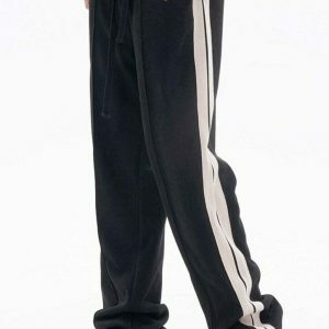 youthful side stripe sweatpants with drawstring urban appeal 8453