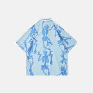 youthful skeleton soccer t shirt streetwear & edgy design 1553