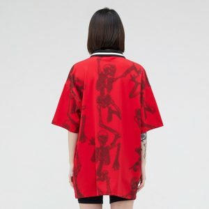 youthful skeleton soccer t shirt streetwear & edgy design 5417
