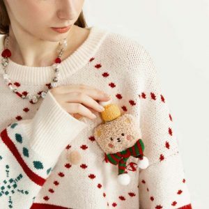 youthful snow knit sweater christmas vibes & cozy feel 2051