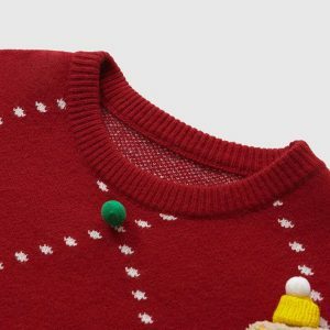 youthful snow knit sweater christmas vibes & cozy feel 2274