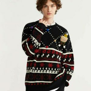 youthful snow knit sweater christmas vibes & cozy feel 7231