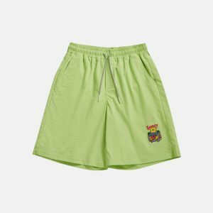 youthful solid color shorts   sleek design & comfort fit 7712