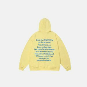 youthful souls & party print hoodie dynamic streetwear 3054