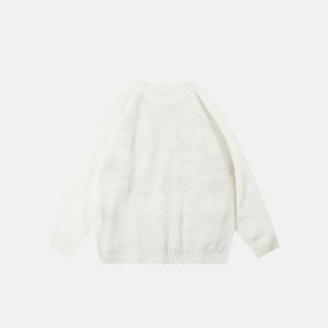 youthful spliced color sweater oversized & trendy 3545