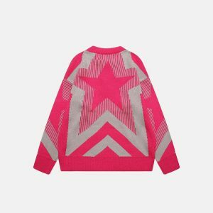 youthful star graphic sweater oversized & trendy comfort 1103