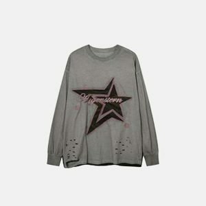 youthful star graphic sweatshirt oversized & trendy comfort 8391