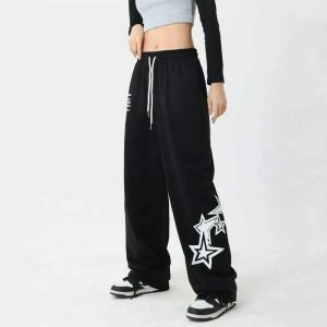 youthful star print sweatpants loose & comfortable fit 2902
