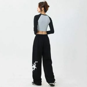 youthful star print sweatpants loose & comfortable fit 4677