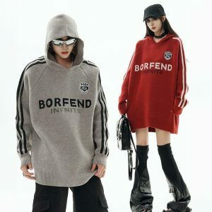 youthful striped hoodie loose & sporty streetwear vibe 1385