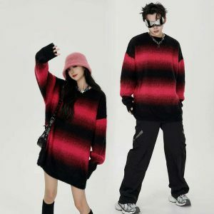 youthful striped loose sweater casual & chic comfort 8027