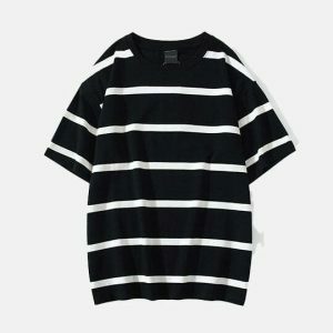 youthful striped oversized tee   streetwear icon 2871