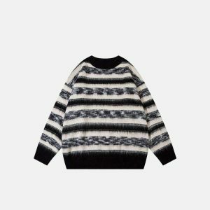 youthful striped sweater loose & chic streetwear staple 5986