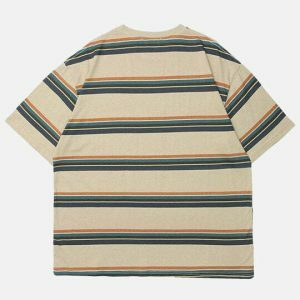 youthful striped t shirt dynamic & trendy design 3450