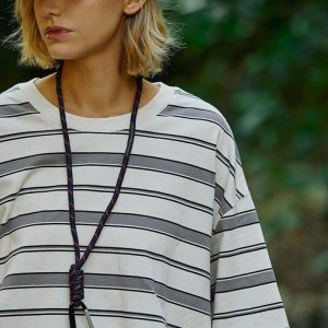 youthful striped t shirt with contrast colors   street chic 2367