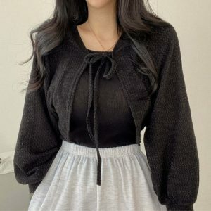 youthful thin knit cardigan sleek single breasted design 3836