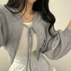 youthful thin knit cardigan sleek single breasted design 6697