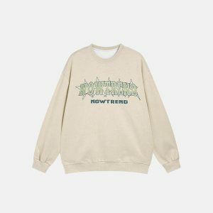 youthful trend print sweatshirt   fresh & dynamic style 2388
