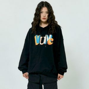 youthful voice letter print hoodie   urban & trendy style 8247